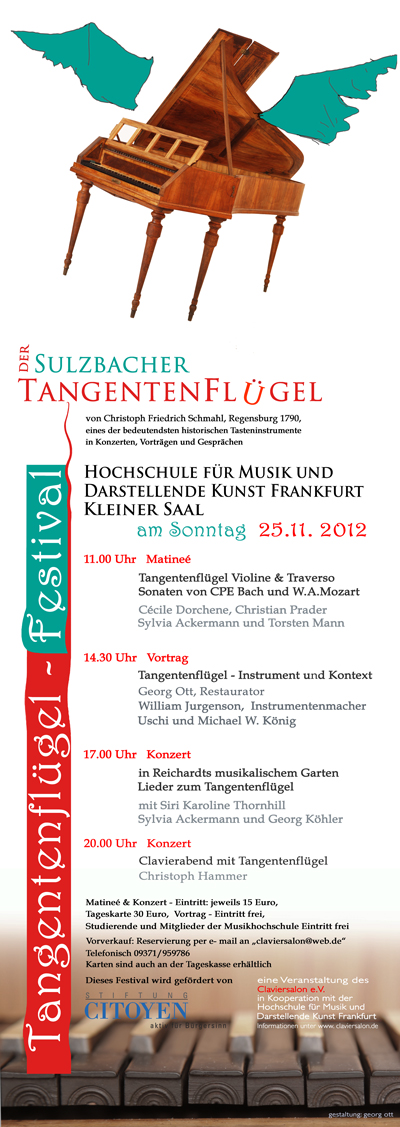 Das Tangentenflügel- Festival des Claviersalons in der Hochschule für Musik und Darstellende Kunst Frankfurt