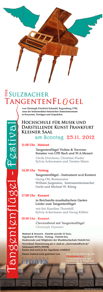 Das erste Tangentenflügel- Festival am 25. November 2012 in der Hochschule für Musik und darstellende Kunst Frankfurt